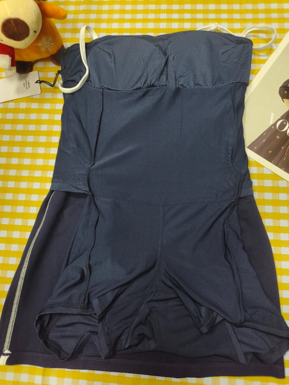 💙ALO Yoga Chic Summer Navy/Ivory Dress Lightweight, Sleek and Easy NWT💦 - Picture 6 of 8